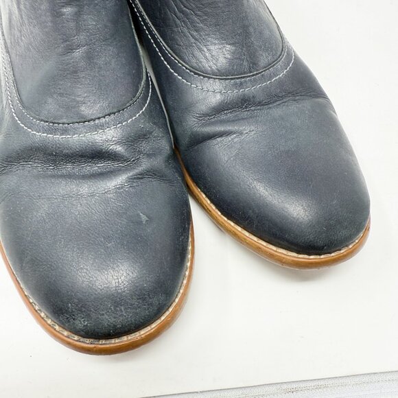 Bed Stu ROAN Gray Leather Flat Ankle Boots Women's Size 10 EUC Pull On - Picture 10 of 11